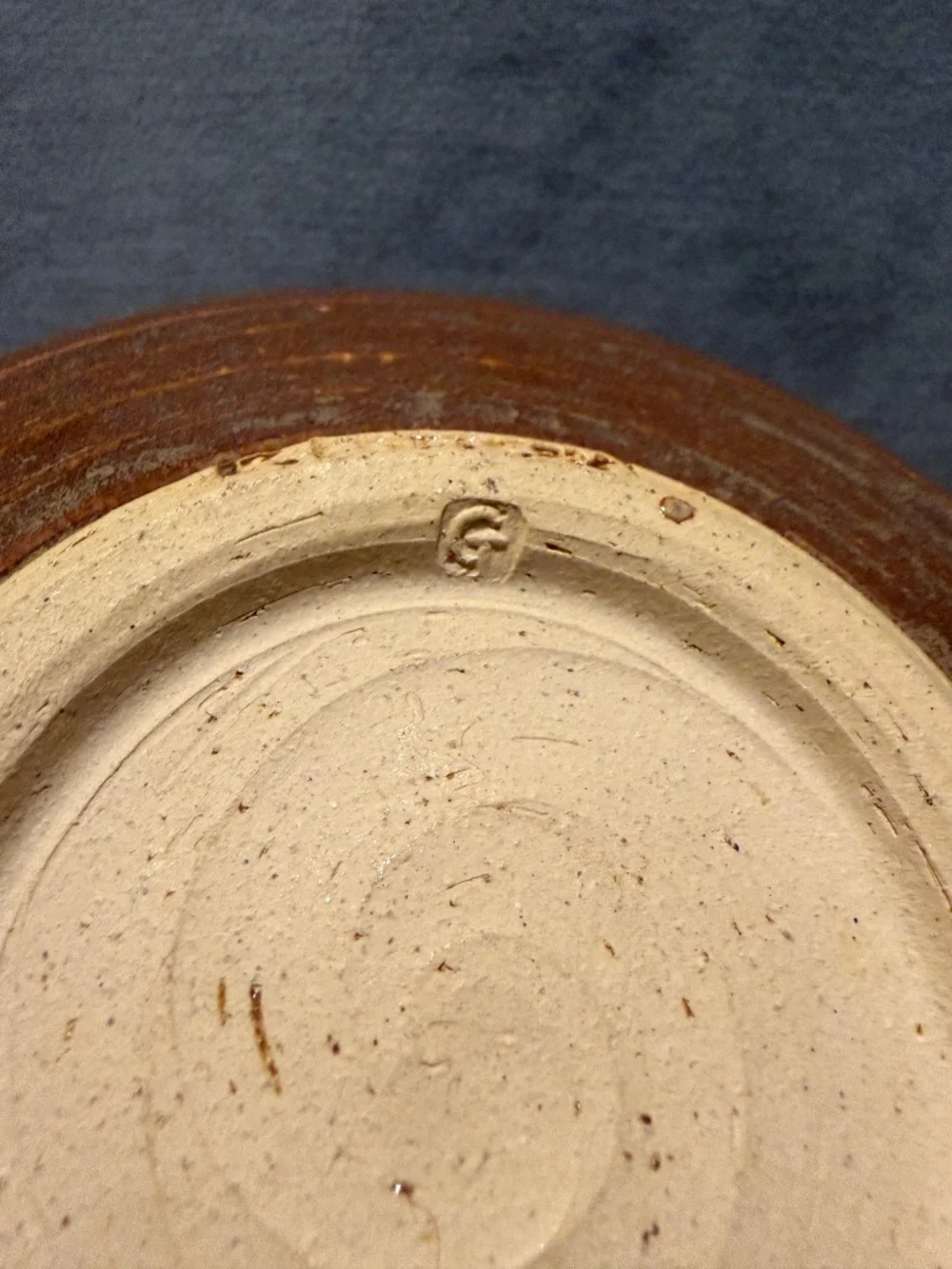 Garlic Grater Trinket Dish Studio Pottery Small Plate Mandala Pattern Signed